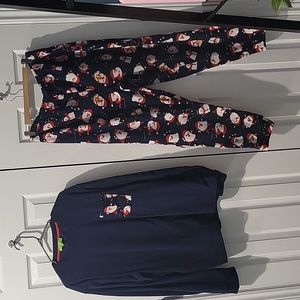 Men's Festive Navy Pajama Set